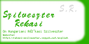 szilveszter rekasi business card